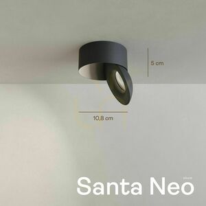 Reflektor sufitowy LED s.luce Santa Neo biało-czarny, natynkowy, 11W 4000K 840 lm, ściemnialny small 2