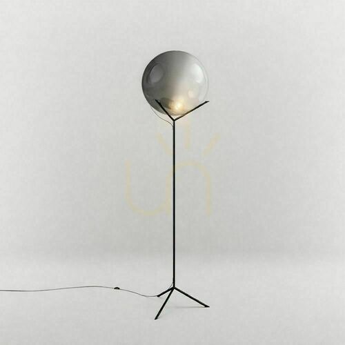 Sprawdź Lampa podłogowa s.luce Orb, przydymione szkło, 175 cm, E27, ściemniacz sznurkowy