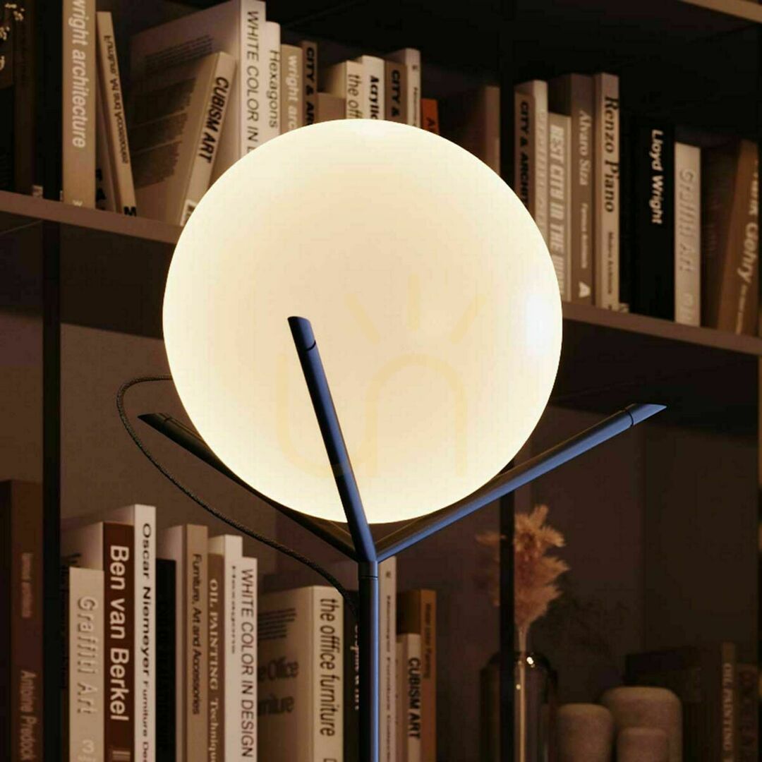 Zobacz Lampa podłogowa s.luce Orb miedziana szklana kula 170 cm Lampa podłogowa s.luce Orb miedziana szklana kula 170 cm