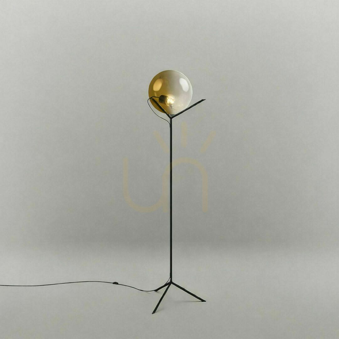 Sprawdź Lampa podłogowa s.luce Orb miedziana szklana kula 170 cm Lampa podłogowa s.luce Orb miedziana szklana kula 170 cm