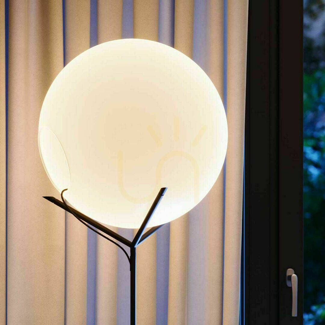 Pokaż Lampa podłogowa s.luce Orb miedziana szklana kula 170 cm Lampa podłogowa s.luce Orb miedziana szklana kula 170 cm
