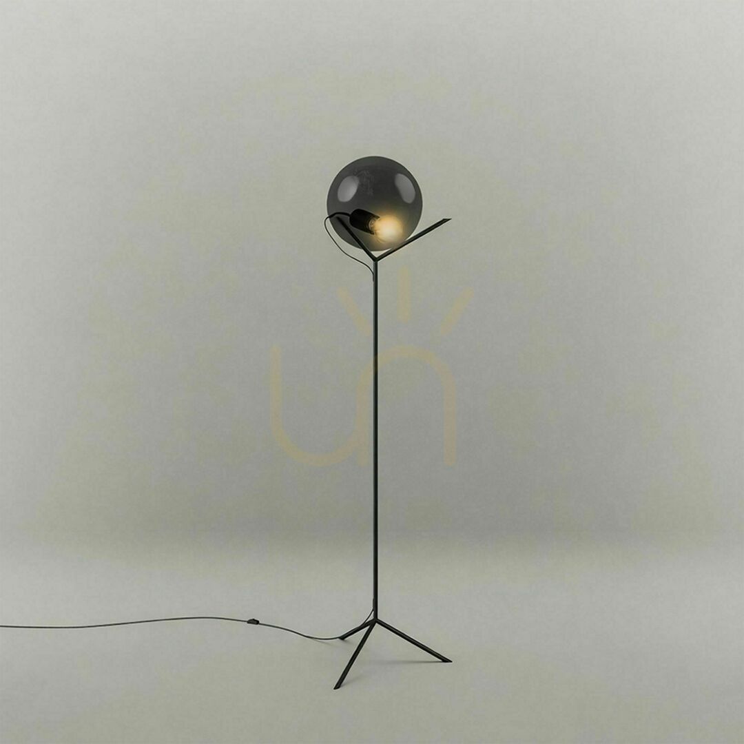 Wyświetl Lampa podłogowa s.luce Orb miedziana szklana kula 170 cm Lampa podłogowa s.luce Orb miedziana szklana kula 170 cm