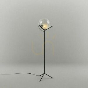 Lampa stojąca s.luce Orb Poseidon kula przydymiona 30 cm E27 170 cm small 6