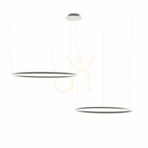 Lampa wisząca LED s.luce Ring 2-punktowa biała okrągła 120 cm regulowana small 13
