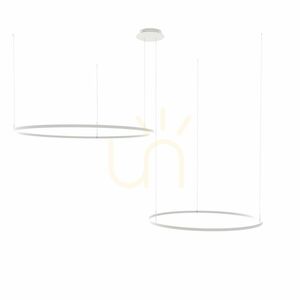 Lampa wisząca LED s.luce Ring 2-punktowa biała okrągła 120 cm regulowana small 7