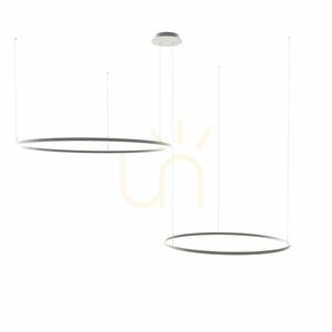 Lampa wisząca LED s.luce Ring 2-punktowa biała okrągła 120 cm regulowana small 9