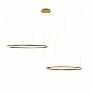 Lampa wisząca LED s.luce Ring 2-punktowa złota, okrągła, regulowana 120 cm small 12