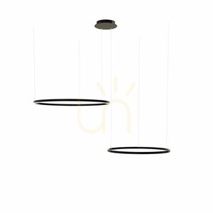Lampa wisząca LED s.luce Ring 2-punktowa złota, okrągła, regulowana 120 cm small 14