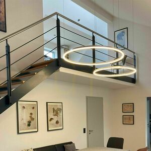 Lampa wisząca LED s.luce Ring 2-punktowa złota, okrągła, regulowana 120 cm small 5