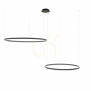 Lampa wisząca LED s.luce Ring 2-punktowa złota, okrągła, regulowana 120 cm small 6