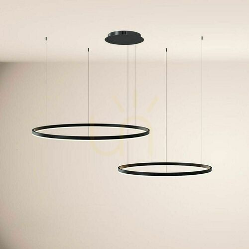 Sprawdź Lampa wisząca s.luce Ring LED 2-punktowa złota okrągła 60/40 cm