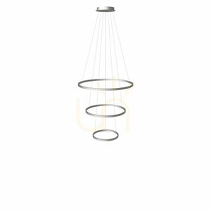 Lampa wisząca s.luce Ring Centric LED 3-punktowa czarna Ø120/100/80 cm 3000K small 10
