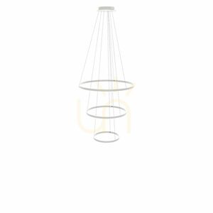Lampa wisząca s.luce Ring Centric LED 3-punktowa czarna Ø120/100/80 cm 3000K small 12