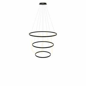Lampa wisząca s.luce Ring Centric LED 3-punktowa czarna Ø120/100/80 cm 3000K small 13
