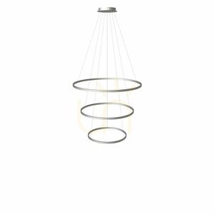 Lampa wisząca s.luce Ring Centric LED 3-punktowa czarna Ø120/100/80 cm 3000K small 14