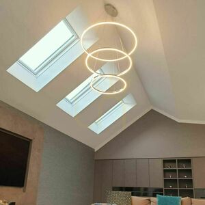 Lampa wisząca s.luce Ring Centric LED 3-punktowa czarna Ø120/100/80 cm 3000K small 4