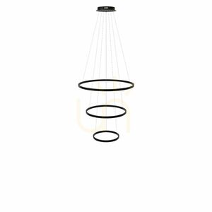 Lampa wisząca s.luce Ring Centric LED 3-punktowa czarna Ø120/100/80 cm 3000K small 9