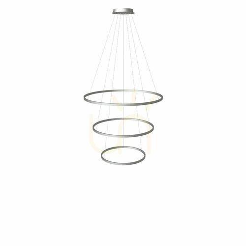 Sprawdź Żyrandol s.luce Ring LED 3-punktowy srebrny minimalistyczny 100/80/60 cm