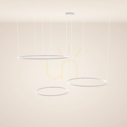 Sprawdź Żyrandol s.luce Ring LED 3-punktowy biały 120/100/80 cm