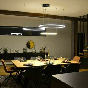 Żyrandol s.luce Ring LED 3-punktowy czarny 80/60/40 cm minimalistyczny small 5