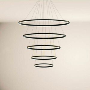 Żyrandol s.luce Ring LED 5-punktowy biały 150 cm minimalistyczny small 1