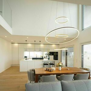Żyrandol s.luce Ring LED 5-punktowy biały 150 cm minimalistyczny small 2