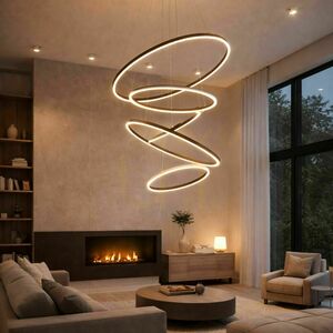 Żyrandol s.luce Ring LED 5-punktowy biały 150 cm minimalistyczny small 4