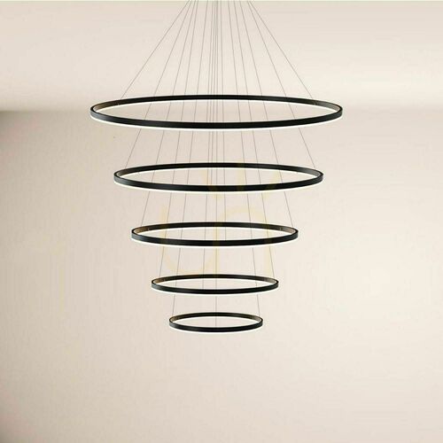 Sprawdź Żyrandol s.luce Ring LED 5-punktowy złoty, okrągły, 80 cm