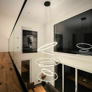 Żyrandol s.luce Ring LED 5-punktowy srebrny, okrągły, regulowany, 80 cm 11 Żyrandol s.luce Ring LED 5-punktowy srebrny, okrągły, regulowany, 80 cm small 11