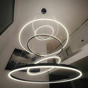 Żyrandol s.luce Ring LED 5-punktowy srebrny, okrągły, regulowany, 80 cm 12 Żyrandol s.luce Ring LED 5-punktowy srebrny, okrągły, regulowany, 80 cm small 12