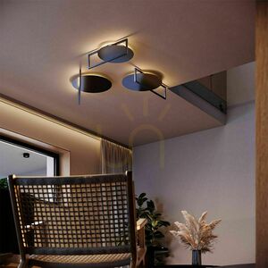 Plafon LED s.luce Artus czarny 40 cm metalowy nowoczesny ściemnialny small 6