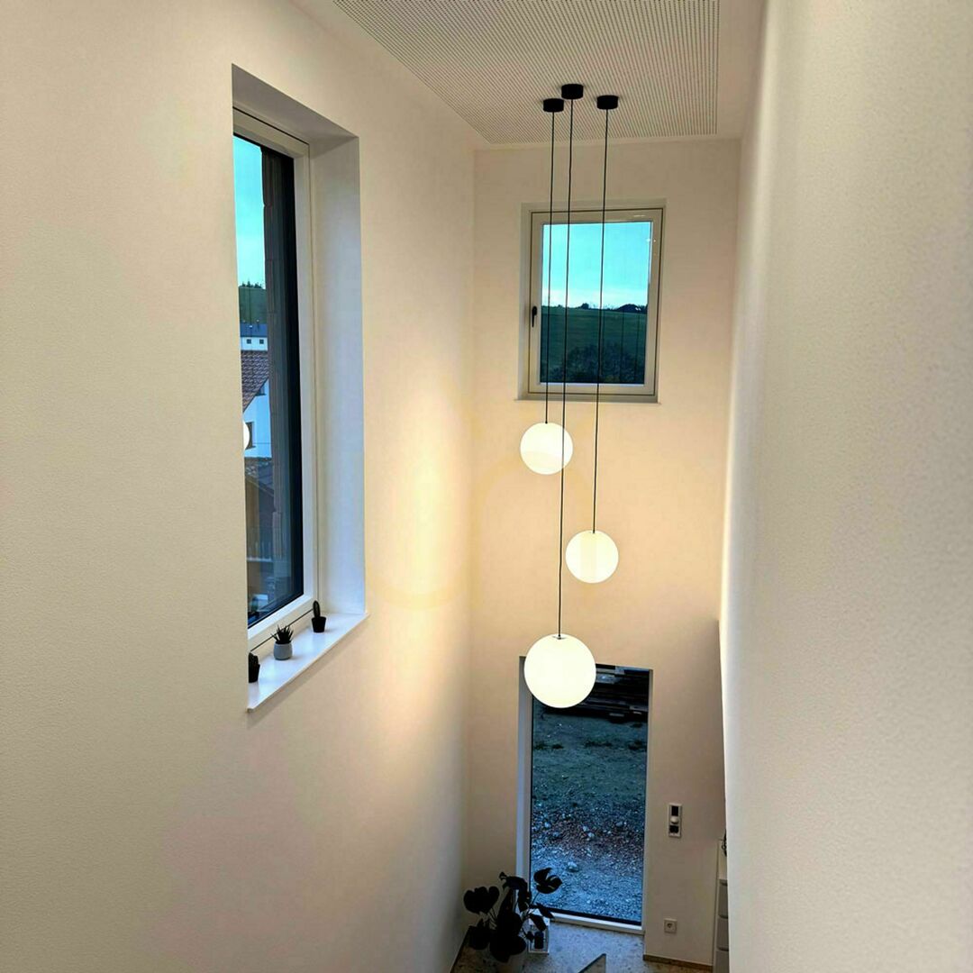 Wyświetl Żyrandol s.luce Orb 3-punktowy czarny szklany minimalistyczny Żyrandol s.luce Orb 3-punktowy czarny szklany minimalistyczny