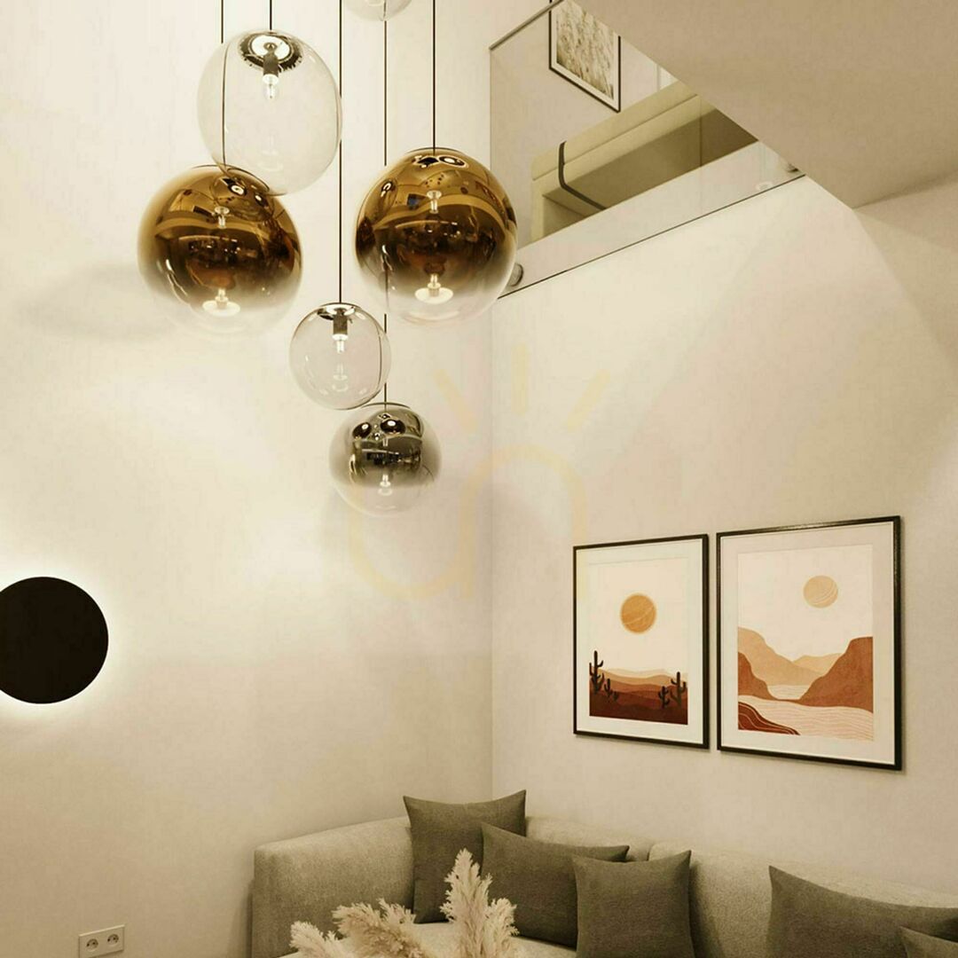 Zobacz Żyrandol s.luce Orb 8-ramienny czarny szklany, nowoczesny Żyrandol s.luce Orb 8-ramienny czarny szklany, nowoczesny
