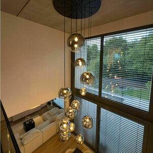 Żyrandol s.luce Orb 12×E27 ze szkłem złotym gradientowym/białym, 500 cm small 0