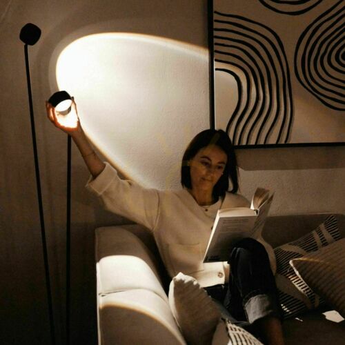 Sprawdź Lampa podłogowa LED s.luce Beam czarna 145 cm 2-punktowa z ściemniaczem dotykowym