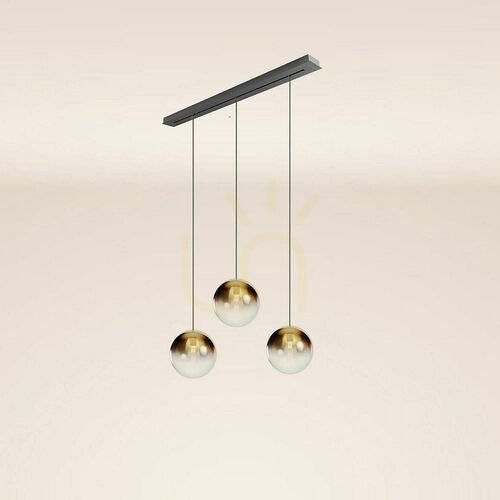 Sprawdź Żyrandol s.luce Orb 3-punktowy złoty szklany Ø30 cm około stół