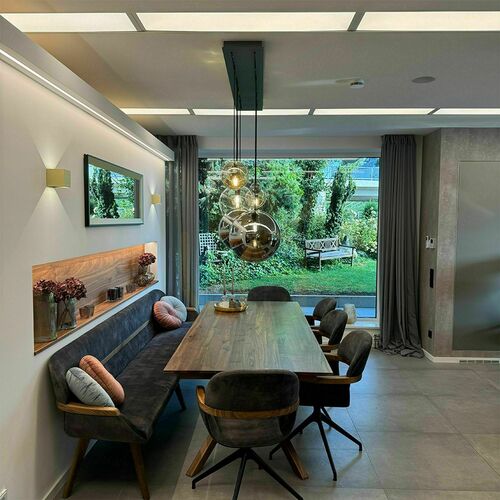 Sprawdź Żyrandol s.luce Orb 3-punktowy biały szklany metalowy 40 cm