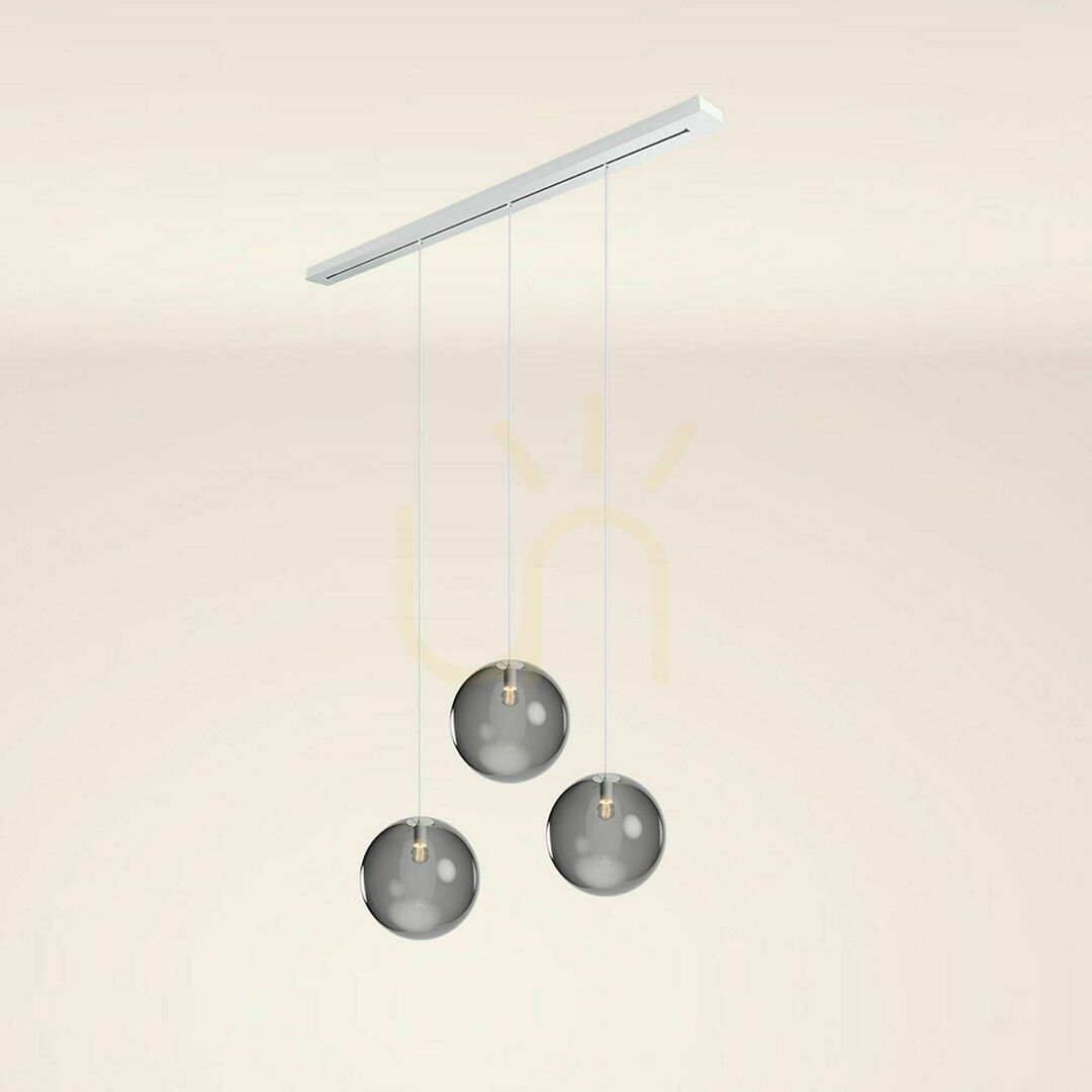 Wyświetl Żyrandol s.luce Orb 3-ramienny szklany 40 cm E27 czarny 40 W Żyrandol s.luce Orb 3-ramienny szklany 40 cm E27 czarny 40 W