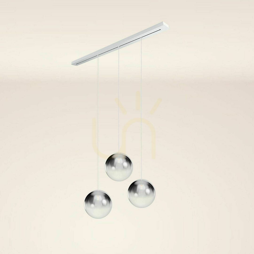Pokaż Żyrandol s.luce Orb 3-ramienny szklany 40 cm E27 czarny 40 W Żyrandol s.luce Orb 3-ramienny szklany 40 cm E27 czarny 40 W