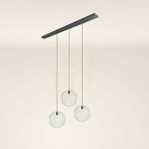 Żyrandol s.luce Orb 3-ramienny szklany 40 cm E27 czarny 40 W 4 Żyrandol s.luce Orb 3-ramienny szklany 40 cm E27 czarny 40 W small 4