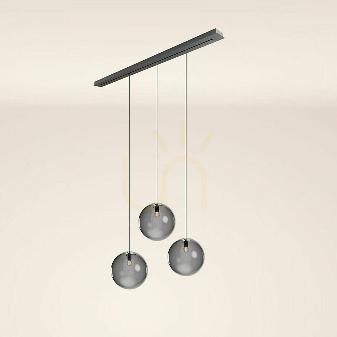 Sprawdź Żyrandol s.luce Orb 3-ramienny szklany 40 cm E27 czarny 40 W Żyrandol s.luce Orb 3-ramienny szklany 40 cm E27 czarny 40 W