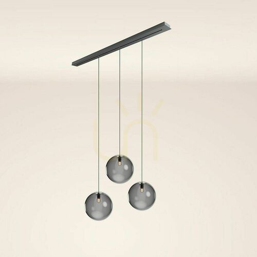 Sprawdź Żyrandol s.luce Orb 3-punktowy przydymiony szkło metal Ø40 cm