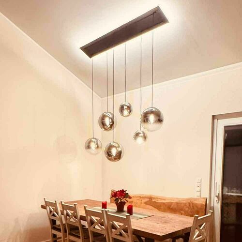 Sprawdź Żyrandol s.luce Orb 5-punktowy miedziany szkło metal nowoczesny 160 cm