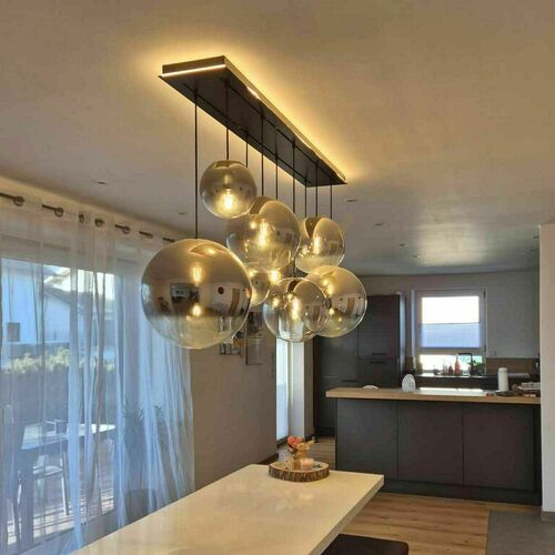 Sprawdź Żyrandol s.luce Orb 8-ramienny dymiony szkło metal nowoczesny