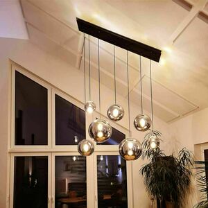 Lampa wisząca s.luce Orb 8-punktowa 160 cm złota gradientowa/czarna E27 179656 small 5
