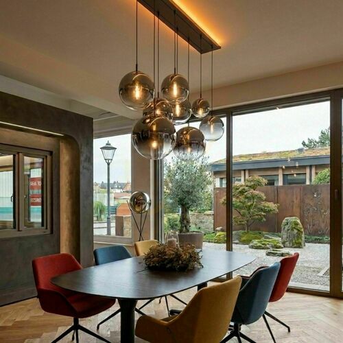 Sprawdź Żyrandol s.luce Orb 8-ramienny miedziany szklany metalowy nowoczesny 40 cm