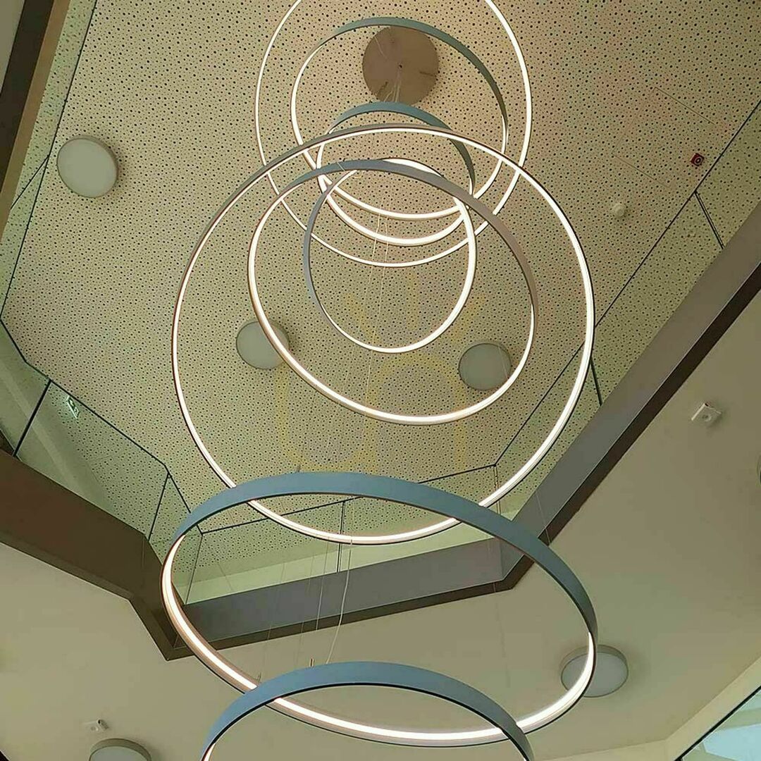 Wyświetl Żyrandol LED s.luce Ring XL złoty 180 cm ściemniany nowoczesny Żyrandol LED s.luce Ring XL złoty 180 cm ściemniany nowoczesny