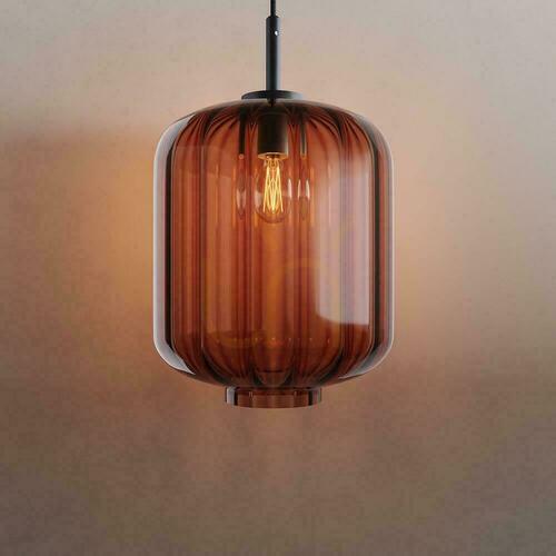 Sprawdź Lampa wisząca s.luce Velo, brązowe szkło, Ø 25 cm, E27