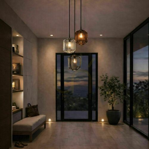 Sprawdź Lampa wisząca s.luce Velo szklana transparentna 18 cm E27 150 cm