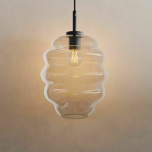 Lampa wisząca s.luce Echos 188995 – brązowe szkło Ø25 cm, czarne zawieszenie 500 cm, E27 small 13